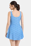 Zelocity Elastane Blended Slip-On Swimdress with Removable Pads - Azure Blue — thumbnail 3